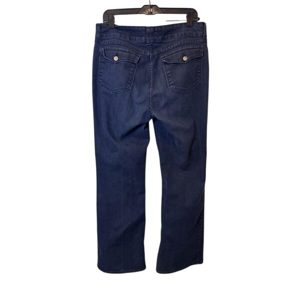 NYDJ (Not Your Daughter's Jeans) dark blue straight leg pants size 14 - Picture 3 of 5